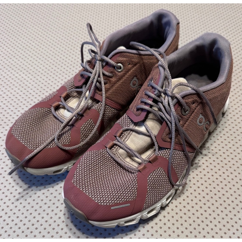 On Cloud Women's Running Shoes Rose Grey Mesh Swiss Engineering 7.5